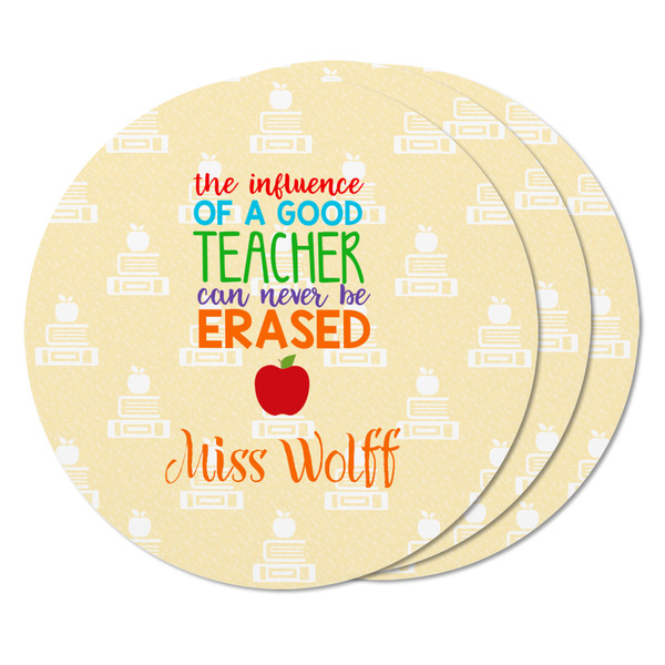 Teacher Quote Round Fridge Magnet - THREE