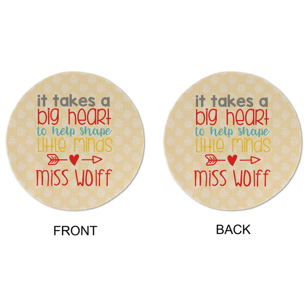 Teacher Quote Round Linen Placemats - APPROVAL (double sided)