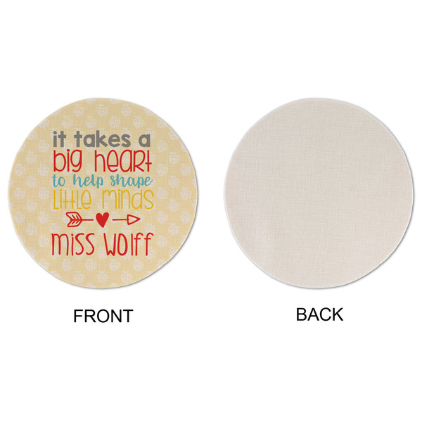 Teacher Quote Round Linen Placemats - APPROVAL (single sided)