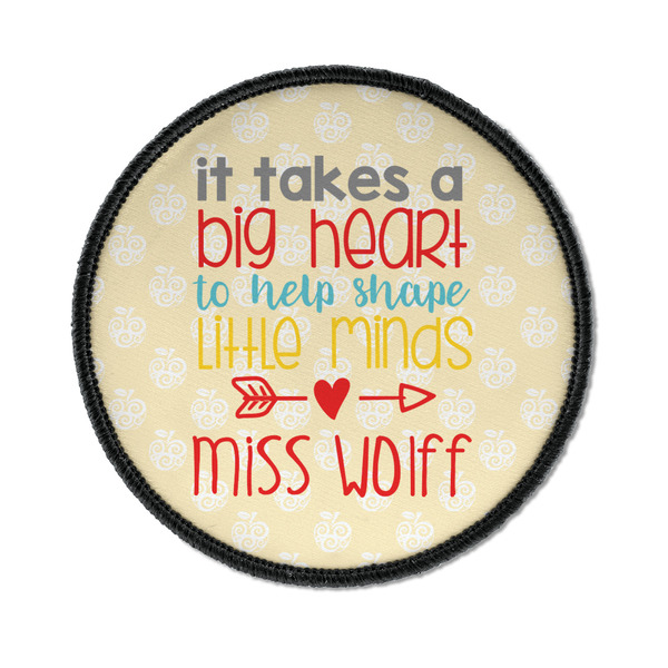 Custom Teacher Gift Iron On Round Patch (Personalized)
