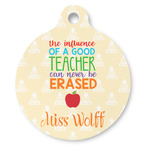 Teacher Gift Round Pet ID Tag (Personalized)