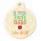 Teacher Quote Round Pet ID Tag - Large - Front