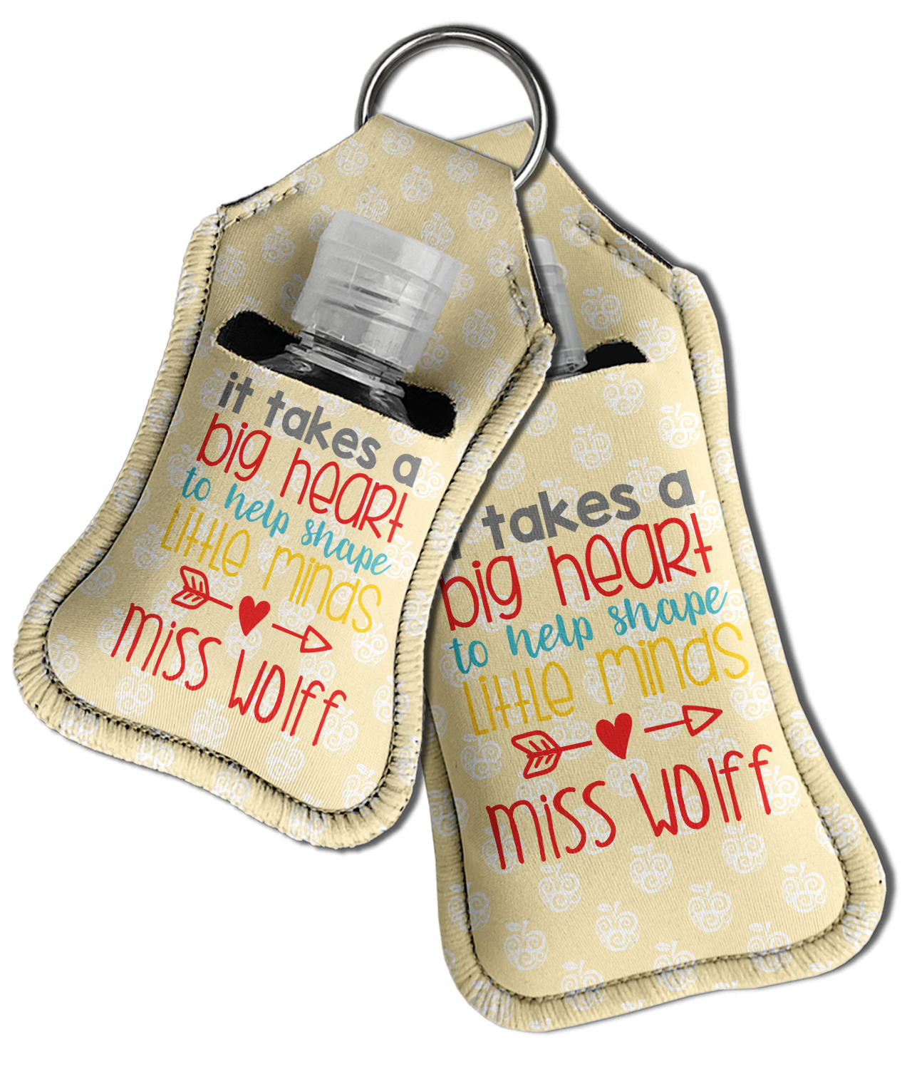 Custom Teacher Quote Hand Sanitizer & Keychain Holder (Personalized