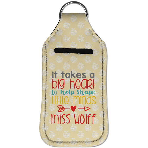 Teacher Quote Sanitizer Holder Keychain - Large (Front)