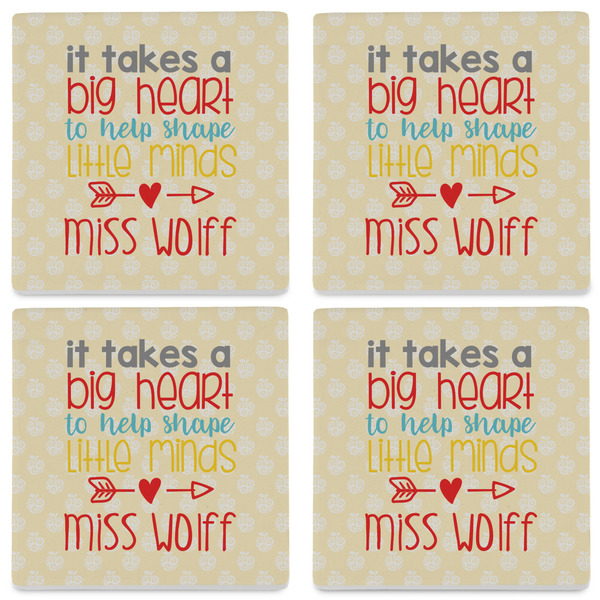 Teacher Quote Set of 4 Sandstone Coasters - See All 4 View