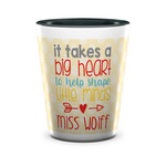 Teacher Gift Ceramic Shot Glasses - 1.5 oz - Two Tone - Set of 4 (Personalized)