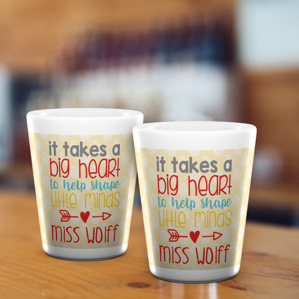 Teacher Quote Shot Glass - White - LIFESTYLE