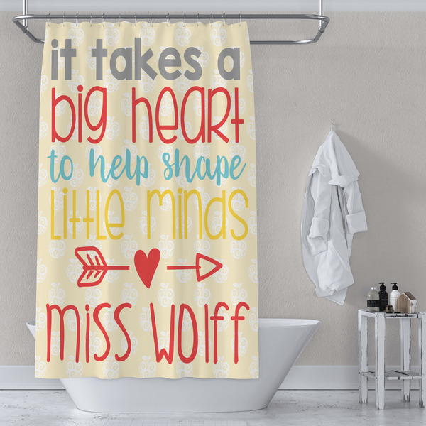 Teacher Quote Shower Curtain Lifestyle