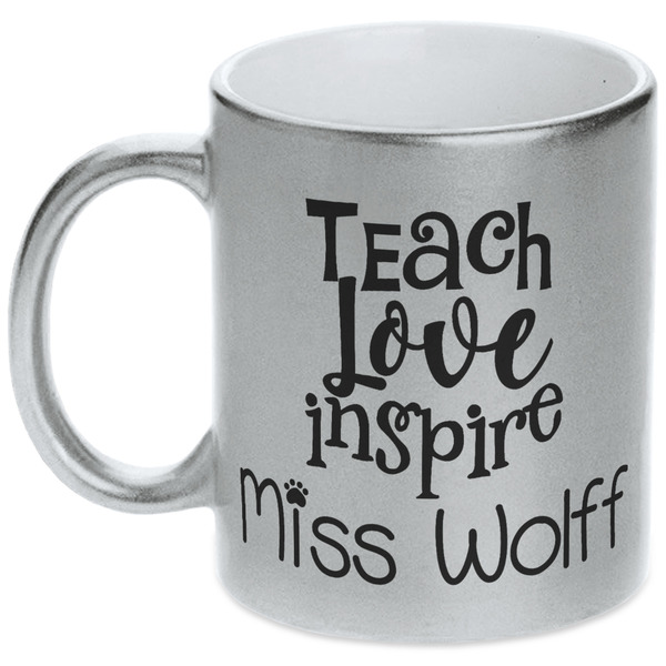Teacher Quote Silver Mug - Main