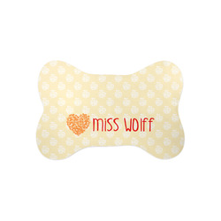 Teacher Gift Bone Shaped Dog Food Mat - Small (Personalized)