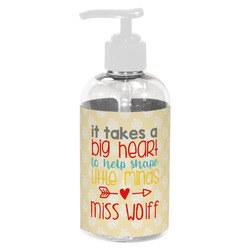 Teacher Gift Plastic Soap / Lotion Dispenser - 8 oz - Small - White (Personalized)