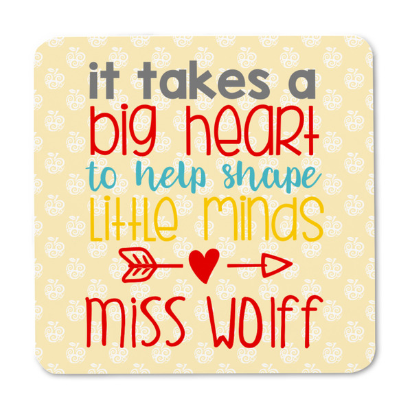 Teacher Quote Square Fridge Magnet - FRONT
