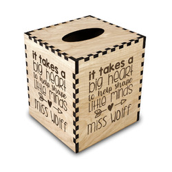 Teacher Quote Wood Tissue Box Cover (Personalized)