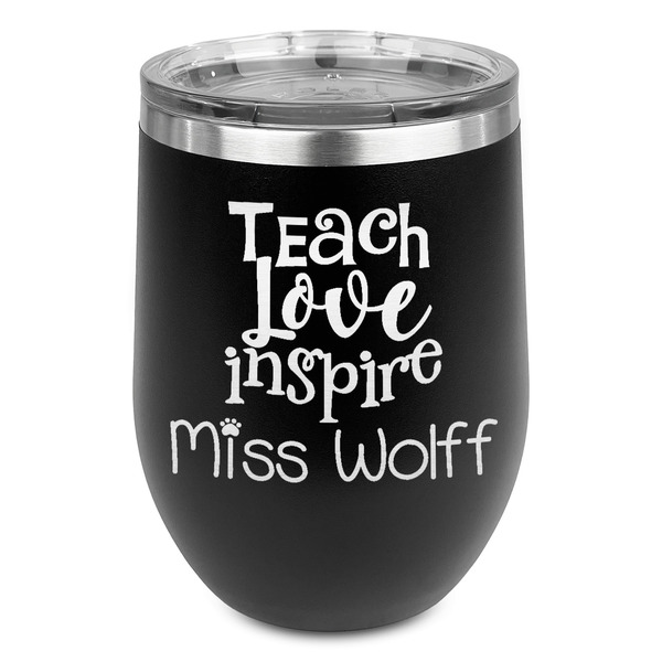 Custom Teacher Gift Stemless Stainless Steel Wine Tumbler (Personalized)