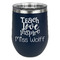 Teacher Gift Stemless Stainless Steel Wine Tumbler - Navy - Double-Sided (Personalized)