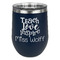 Teacher Quote Stainless Wine Tumblers - Navy - Single Sided - Front