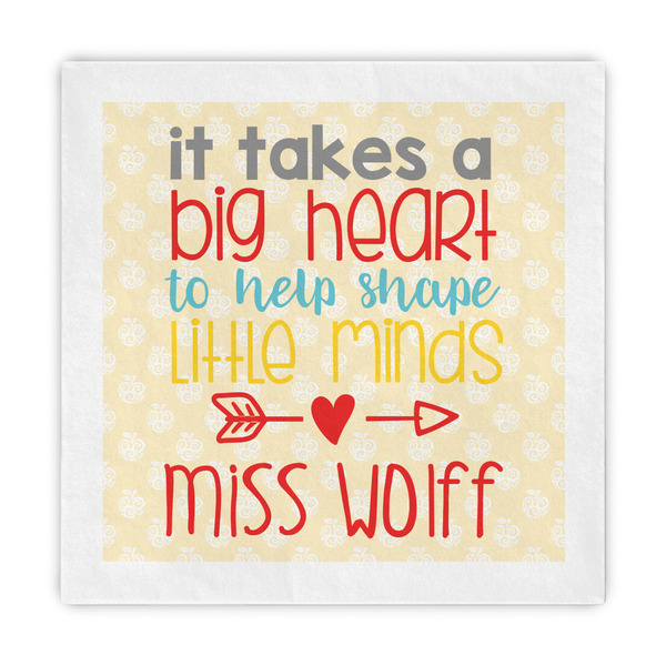 Custom Teacher Gift Decorative Paper Napkins (Personalized)