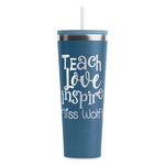 Teacher Gift RTIC Everyday Tumbler with Straw - 28oz - Steel Blue - Double-Sided (Personalized)