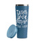Teacher Quote Steel Blue RTIC Everyday Tumbler - 28 oz. - Lid Off