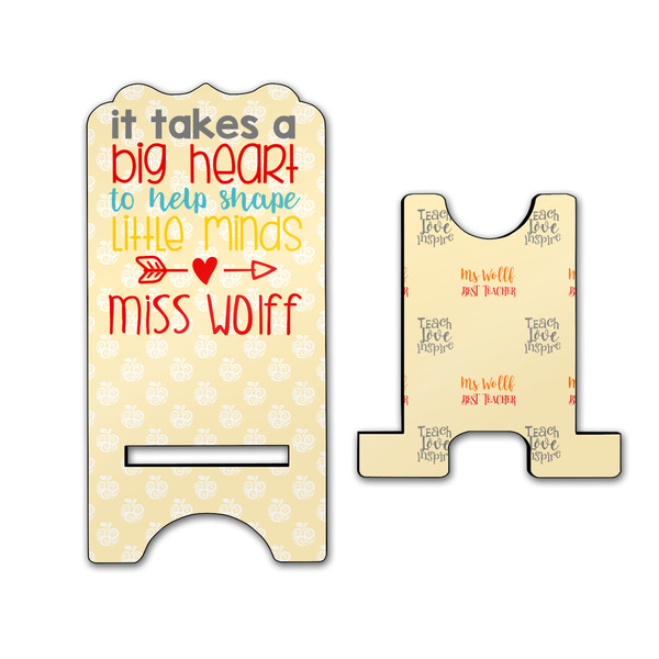Teacher Quote Stylized Phone Stand - Front & Back - Large