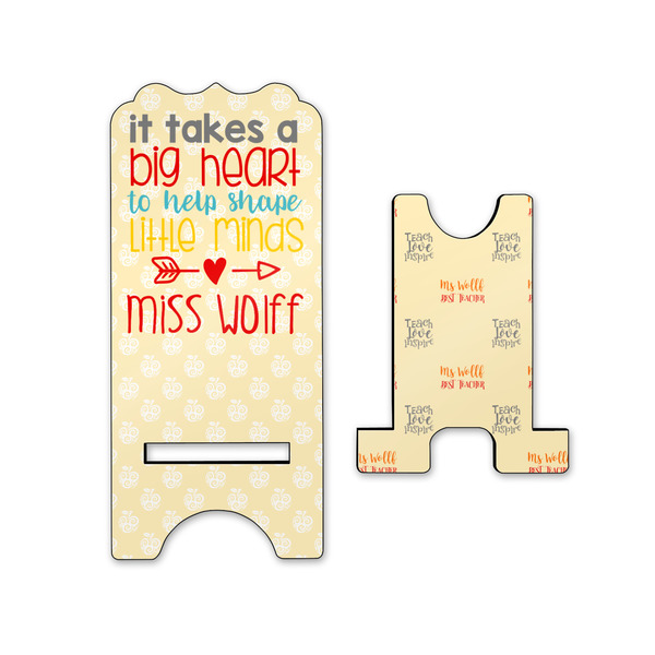 Teacher Quote Stylized Phone Stand - Front & Back - Small
