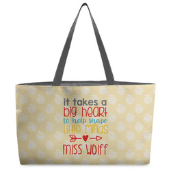 Teacher Gift Beach Totes Bag - w/ Black Handles (Personalized)