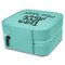 Teacher Quote Travel Jewelry Boxes - Leather - Teal - View from Rear