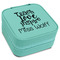 Teacher Quote Travel Jewelry Boxes - Leatherette - Teal - Angled View