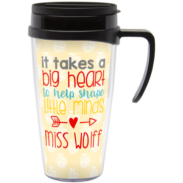Custom Teacher Gift Acrylic Travel Mug with Handle (Personalized)