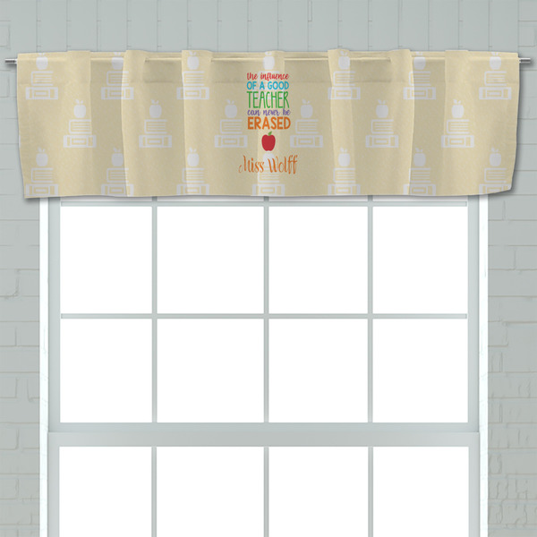 Teacher Quote Valance - Closeup on window