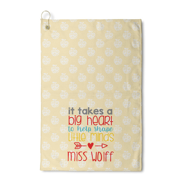 Custom Teacher Gift Waffle Weave Golf Towel (Personalized)