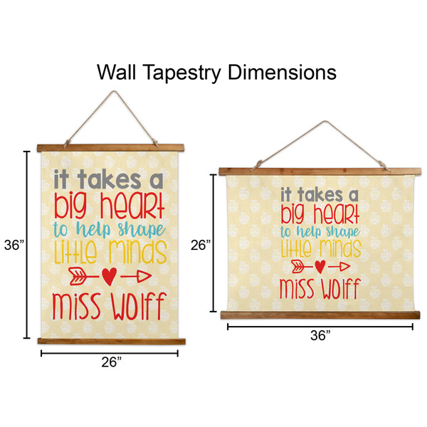 Teacher Quote Wall Hanging Tapestries - Parent/Sizing