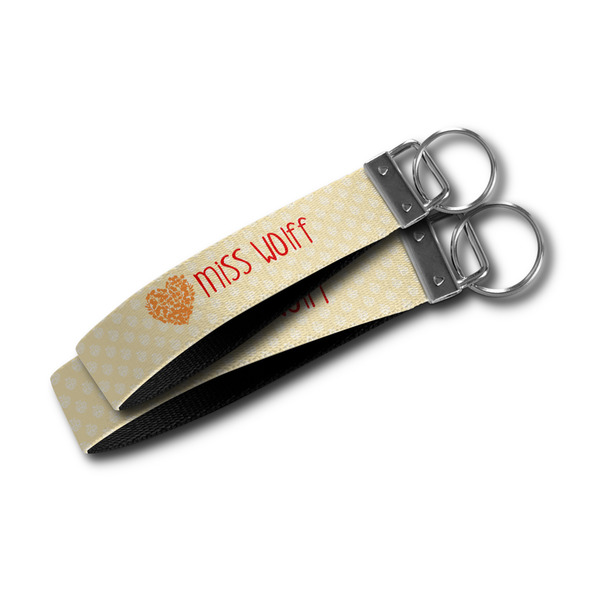 Teacher Quote Webbing Keychain FOBs - Size Comparison