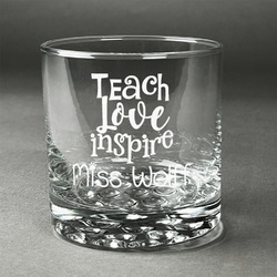 Teacher Gift Whiskey Glass - Engraved - Single (Personalized)