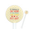 Teacher Gift 5.5" Round Plastic Stir Sticks - White - Single-Sided (Personalized)