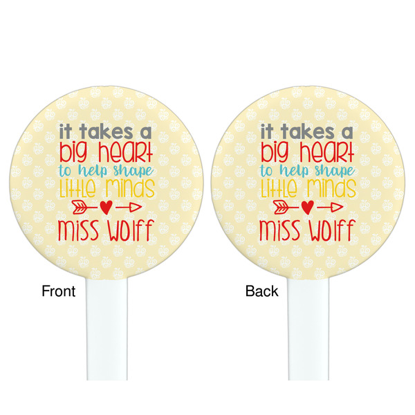 Teacher Quote White Plastic 7" Stir Stick - Double Sided - Round - Front & Back