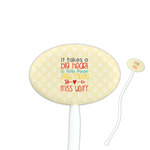 Teacher Gift 7" Oval Plastic Stir Sticks - White - Double-Sided (Personalized)