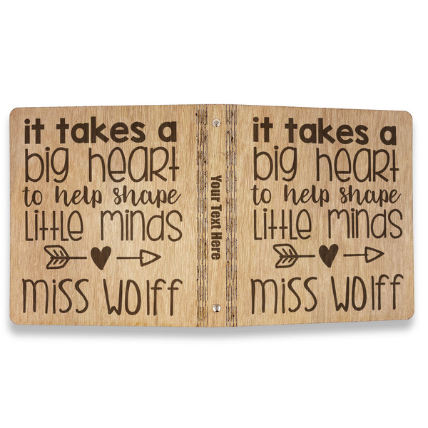 Teacher Quote Wood 3-Ring Binders - 1" Letter - Approval