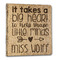 Teacher Quote Wood 3-Ring Binders - 1" Letter - Front