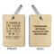 Teacher Quote Wood Luggage Tags - Rectangle - Approval