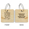 Teacher Quote Wood Luggage Tags - Square - Approval