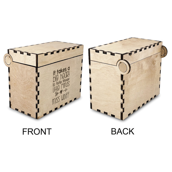 Teacher Quote Wood Recipe Box - Approval