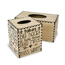 Teacher Quote Wood Tissue Box Cover (Personalized)