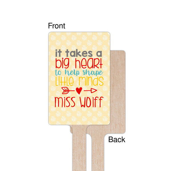Teacher Quote Wooden 6.25" Stir Stick - Rectangular - Single - Front & Back