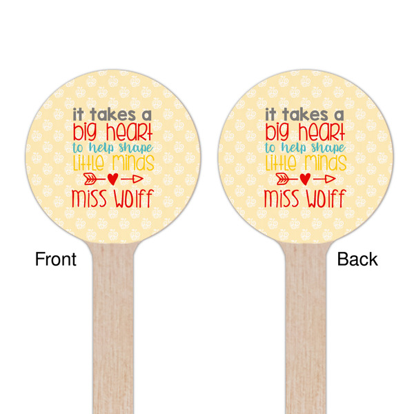 Teacher Quote Wooden 6" Stir Stick - Round - Double Sided - Front & Back