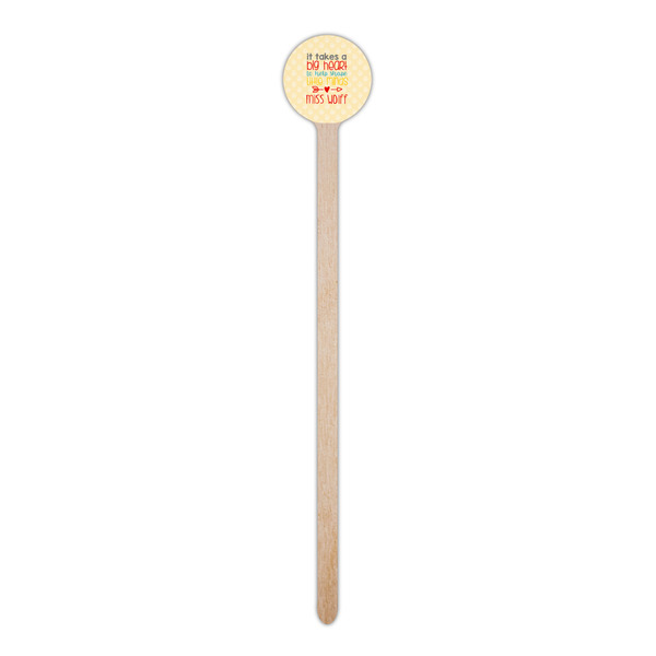 Teacher Quote Wooden 6" Stir Stick - Round - Single Stick