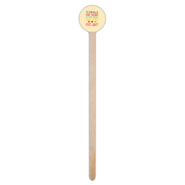 Teacher Quote Wooden 7.5" Stir Stick - Round - Single Stick