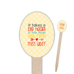 Teacher Gift Oval Wooden Food Picks (Personalized)