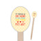 Teacher Quote Wooden Food Pick - Oval - Closeup