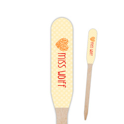 Teacher Gift Paddle Wooden Food Picks - Single-Sided (Personalized)